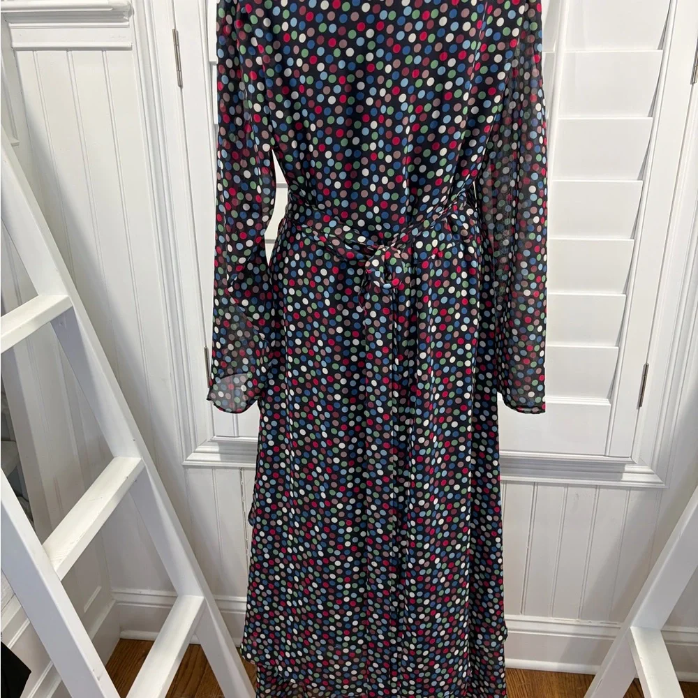 Betsey Johnson Multicolor Polka Dot Long Sleeve Dress - Picture 6 of 9